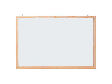 FRANKEN Tableau mural blanc avec cadre en bois, 600 x 400 mm