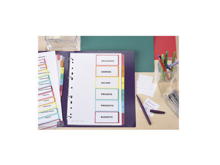 AVERY Intercalaires Readyindex, PP, 12 touches, A4
