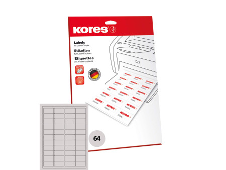 Kores Etiquette universelle, 48,5 x 25,4 mm, blanc