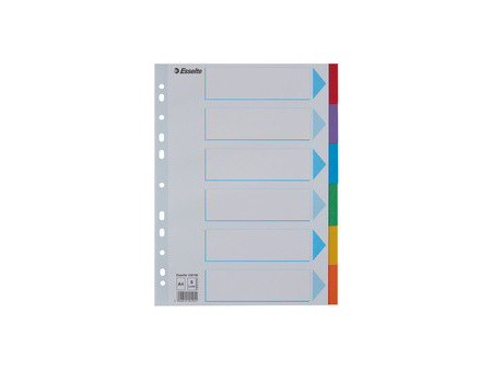 Esselte Intercalaires en carton, unis, A4, 10 touches