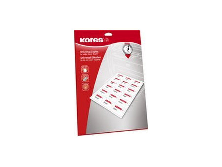 Kores Etiquette universelle, 63,5 x 33,9 mm, blanc