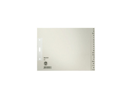 LEITZ Intercalaires en papier naturel, A-Z, A4+, mi-hauteur
