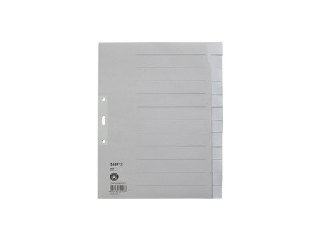 LEITZ Intercalaires en papier naturel, uni, A4 extra large