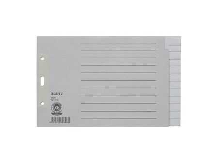 LEITZ Intercalaires en papier naturel, blanc, A5, 15 touches