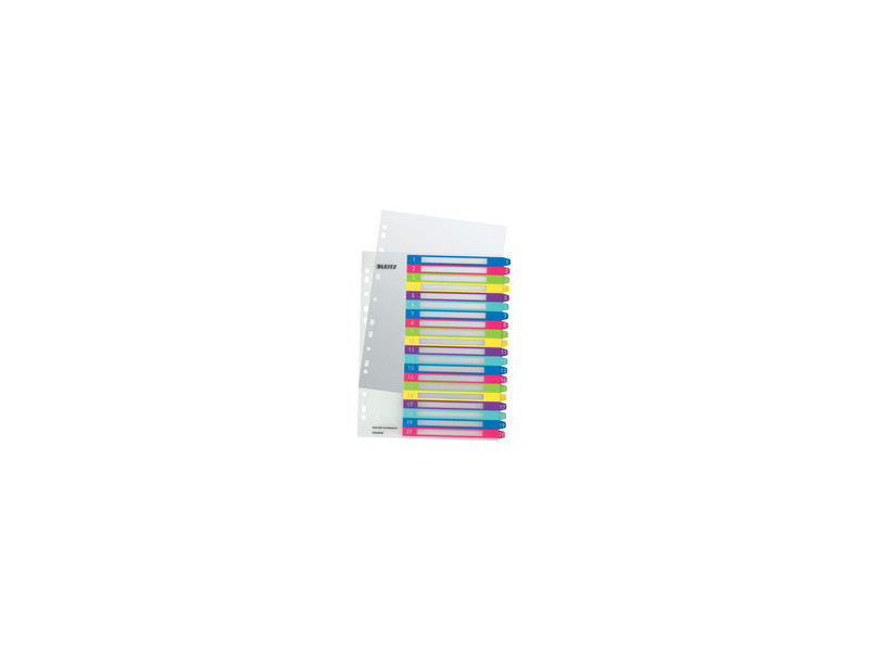 LEITZ Intercalaires en plastique WOW, numéroté, A4, 1-10