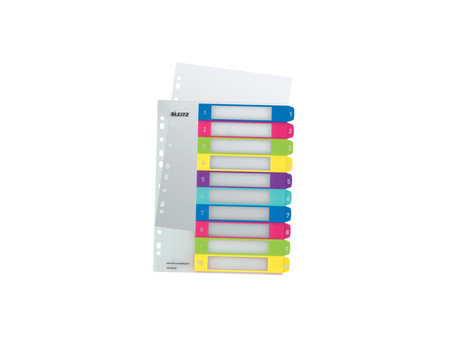 LEITZ Intercalaires en plastique WOW, numéroté, A4, 1-20