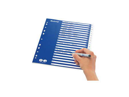 LEITZ Intercalaires en plastique, A-Z, A4, 21 touches, PP