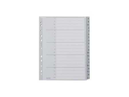 LEITZ Intercalaires en plastique, A-Z, format A4 extra large