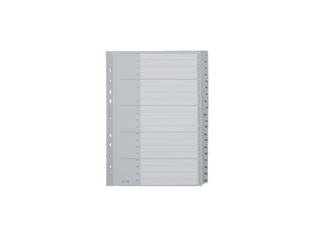LEITZ Intercalaires en plastique, numéroté, format A4 extra