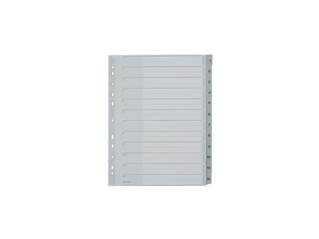 LEITZ Intercalaires en plastique, numéroté, format A4 extra