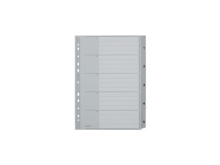 LEITZ Intercalaires en plastique, numéroté, format A4 extra