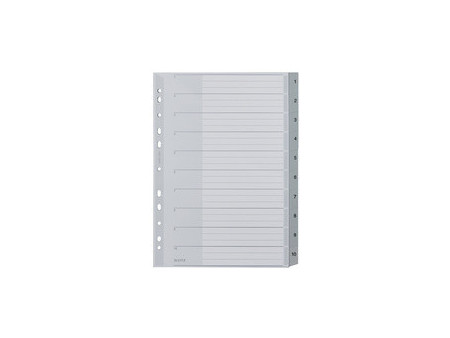 LEITZ Intercalaires en plastique, numéroté, format A4 extra