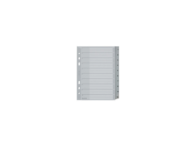 LEITZ Intercalaires en plastique, numéroté, format A5,1-10