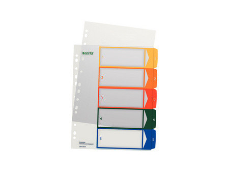 LEITZ Intercalaires en plastique, numéroté, format A4 extra