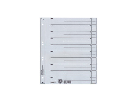LEITZ Intercalaires, format A4 extra large, en carton solide