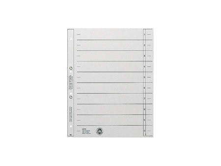 LEITZ Intercalaires, format A5 paysage, carton solide