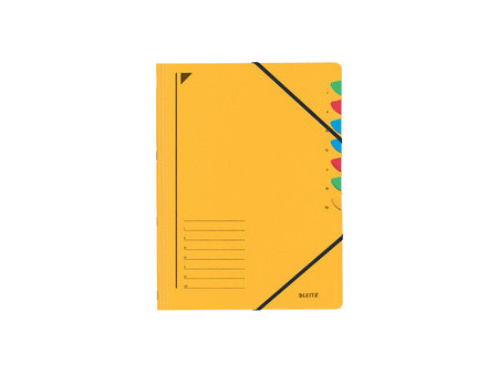 LEITZ Chemise trieur, A4, carton, 7 compartiments, jaune