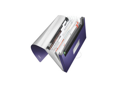 LEITZ Trieur ménager Style, A4, PP, 6 compartiments, noir