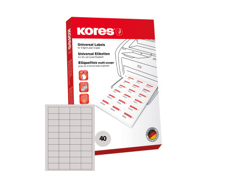 Kores Étiquette universelle, 52,5 x 29,7 mm, blanc