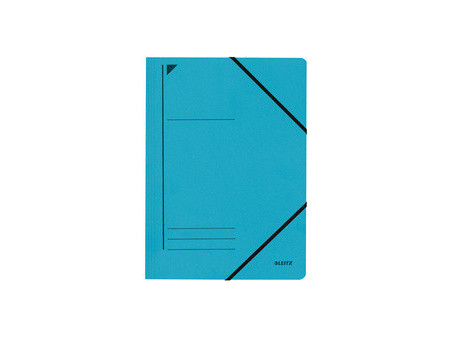 LEITZ Chemise à élastique, format A4, carton, bleu