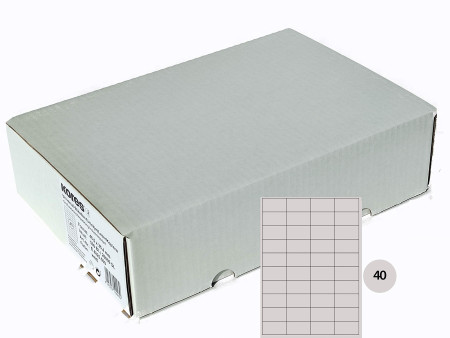 Kores Etiquette universelle, 52,5 x 29,7 mm, blanc