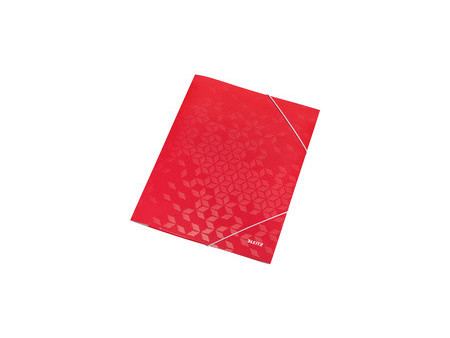 LEITZ Chemise à élastique WOW, A4, carton, rouge
