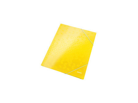 LEITZ Chemise à élastique WOW, format A4, carton, bleu glacé