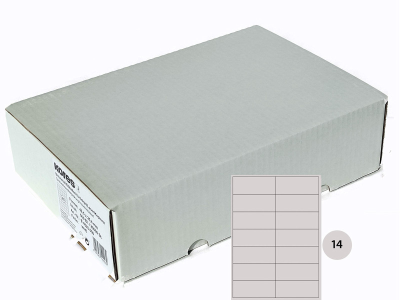 Kores Etiquette universelle, 105 x 42 mm, blanc