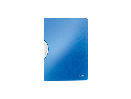 LEITZ Chemise à clip WOW ColorClip, A4, PP, blanc métallisé