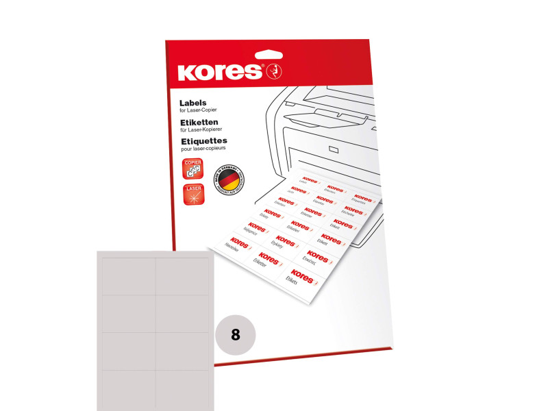 Kores Etiquette universelle, 105 x 74 mm, blanc