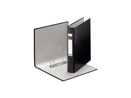 LEITZ Classeur à anneaux Standard, A5, noir, mécanisme à 2