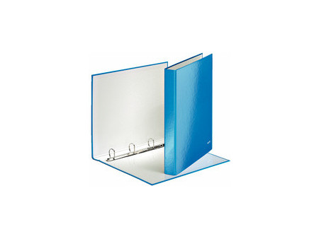 LEITZ Classeur à anneaux WOW, A4, en carton solide, bleu,