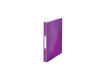 LEITZ Classeur à anneaux WOW, A4, PP, 2 anneaux, blanc