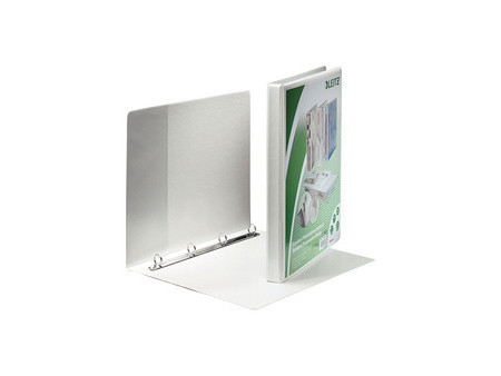LEITZ Classeur de présentation à anneaux, format A4+, blanc,