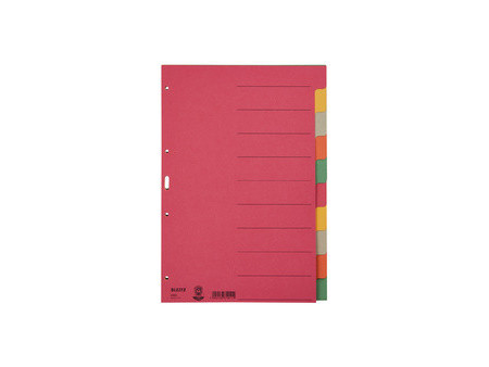 LEITZ Intercalaires en carton extra solide, blanc, A4, 6
