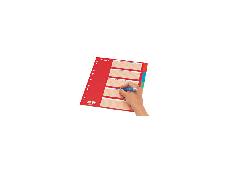 LEITZ Intercalaires en carton, blanc, A4, 5 positions,
