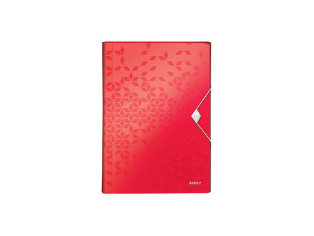 LEITZ Trieur ménager WOW, A4, PP, 6 compartiments, rouge