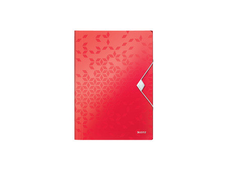 LEITZ Chemise à élastique WOW, A4, PP, rouge