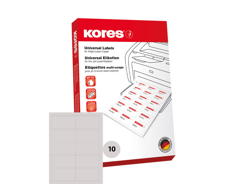 Kores Étiquette universelle, 105 x 58 mm, blanc