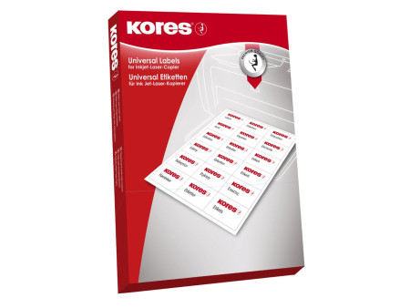 Kores Etiquette universelle, diamètre: 40 mm, blanc