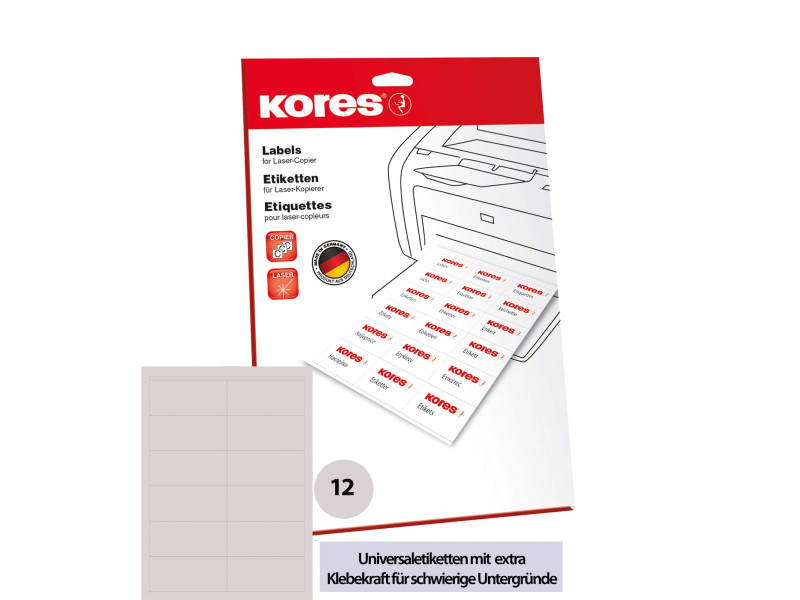 Kores Etiquettes Universal Power, 105 x 48 mm, blanc