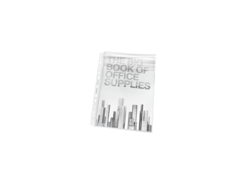 LEITZ Pochette perforée Maxi avec rabat, A4, PP, transparent