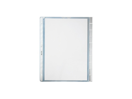 LEITZ Pochettes intercalaires, en blanc, A4, PP,10 touches