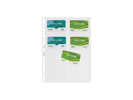 LEITZ Pochette perforée pour 16 cartes de visite, format A4