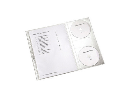 LEITZ Pochette perforée avec rabat CD, A4, PP, 0,12 mm,