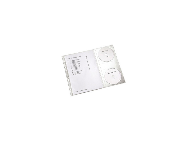 LEITZ Pochette perforée avec rabat CD, A4, PP, 0,12 mm,