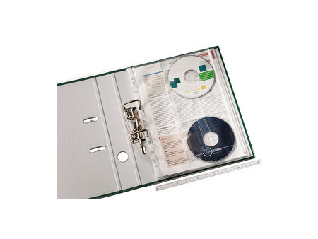LEITZ Pochette perforée avec rabat CD, A4, PP, 0,12 mm,