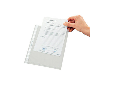 LEITZ pochette perforée, format A5, PP, transparent, 0,08 mm