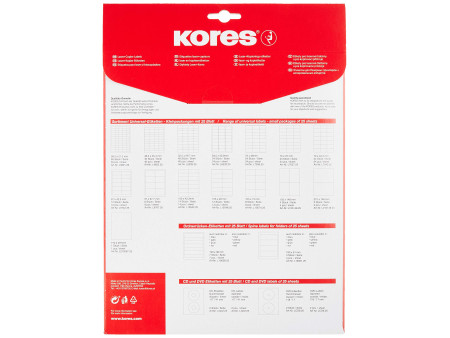 Kores Etiquette en film, 45,7 x 21,2 mm, transparent
