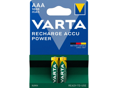 VARTA Pile NiMH 'Rechargeable Accu', Micro (AAA), 1 000 mAh